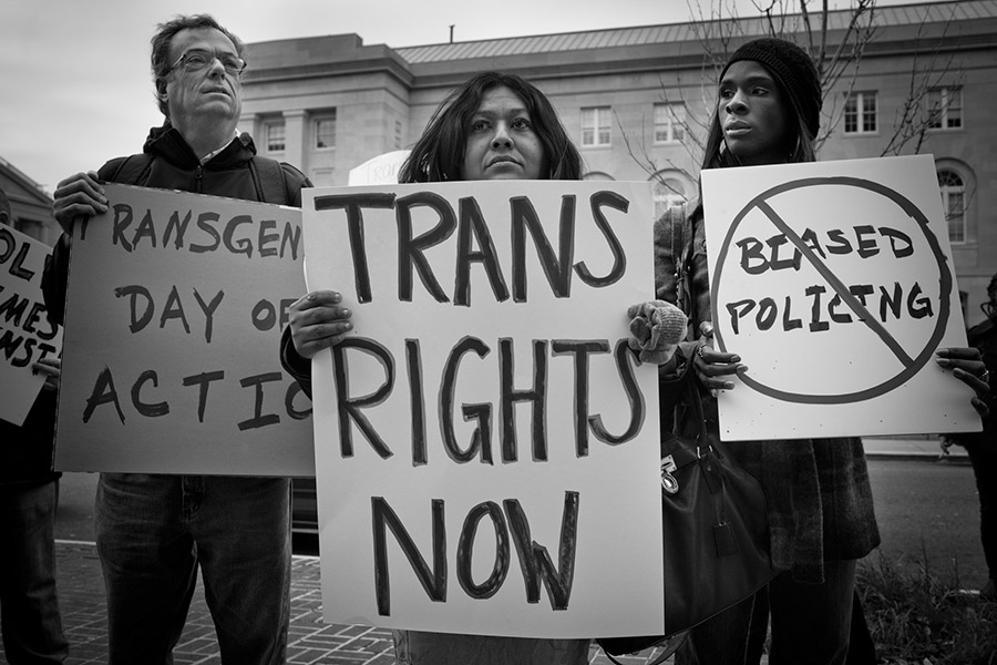 On Transgender Day of Action, Xion takes to the streets to urge DC police to provide better protection to the transgender community. Of the numerous assaults processed regularly by the police, virtually all of the crimes against these women go unsolved.