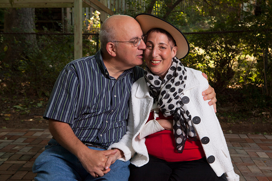 Debbie and Ed in their backyard, Silver Spring, MD.